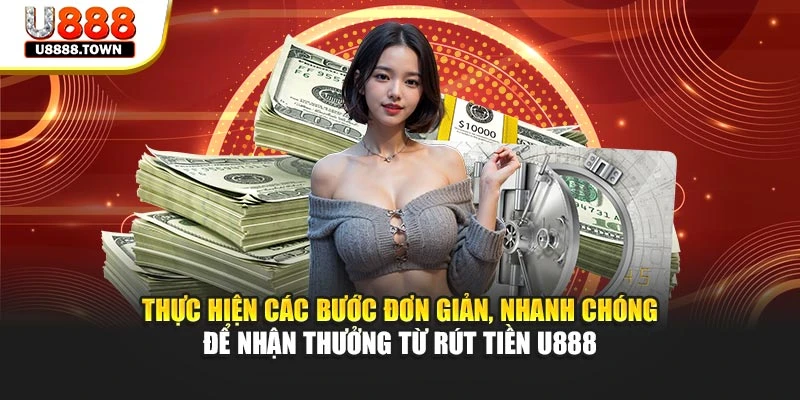 Thực hiện các bước đơn giản, nhanh chóng để nhận thưởng từ rút tiền U888